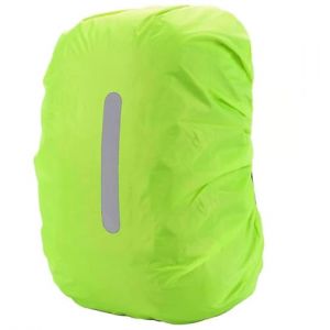PINEPAN Housse de Pluie pour Sac d'école Housse de Pluie pour Sac à Dos imperméable Cape de Pluie avec réflecteurs pour la randonnée, Le Camping, Le vélo Vert 35L (Pinepan, neuf)