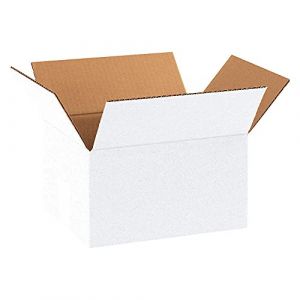 Lot de 5 boîtes en carton blanc 30 x 25 x 20 cm, emballage en carton ondulé léger et résistant – Fabriquées en Italie (imballaggi.point, neuf)
