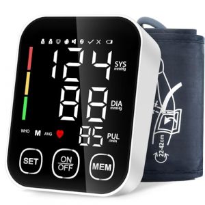 Tensiom&egrave;tre Bras, Tensiometre Bras Professionnel Grand &Eacute;cran LCD, D&eacute;tection d'Arythmie Cardiaque Blood Pressure Monitor Grand Manchette (22-42 cm) M&eacute;moire 2 * 99 (OMNI CARGO SIA, neuf)