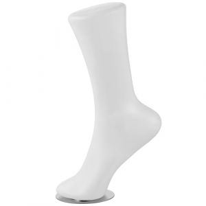 Mipcase Mannequin de Pied Femme Blanc sans Couture en Vinyle &Eacute;pais Support en Fer Mod&egrave;le Polyvalent pour Pr&eacute;sentation de Chaussettes Support de Chaussures et Affichage Retail Taille (andy wang, neuf)