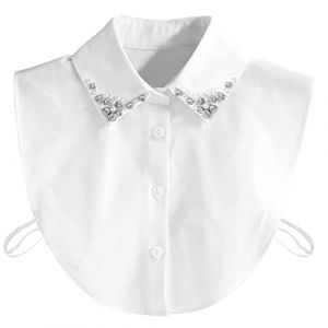 JMITHA Col de Chemise Faux Col Femme Col Chemise Femme Amovible Col Blouse pour Chemisiers Chandails (Blanc 07) (Jmitha, neuf)