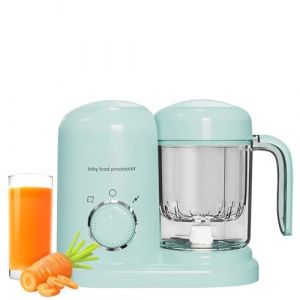 Robot Cuiseur B&eacute;b&eacute; Multifonction, Cuisson Vapeur et Mixage Automatique, Facile &agrave; nettoyer, Mixeur avec Affichage LED Pour Enfants d&egrave;s 4 Mois, Design Tout-en-Un et Compact ﻿ (Vert) (HORGA STORE S.R.L., neuf)