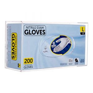 KOEMEHR Support mural Distributeur de boîte à gants - Support pour gants jetables distributeur de rangement pour gants médicaux, latex, caoutchouc, nitrile, examen, boîte à gants jetables, transparent (CaptainAZ, neuf)