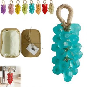 Savon raisin cristal, savon artisanal original personnalis&eacute;, savon doux nettoyant, en forme de fruit &agrave; faire soi-m&ecirc;me, cadeau unique for femmes et hommes(Tea plant) (ZhuoRenShangMao, neuf)