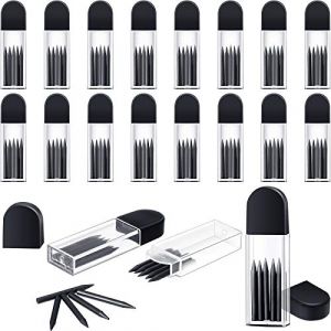 100 Pièces 2 mm HB Recharges de Mine de Compas Remplacement de Mines dans les Tubes de Recharge pour Compas, Bon pour Mathématiques Dessin Élaboration (Holphou, neuf)