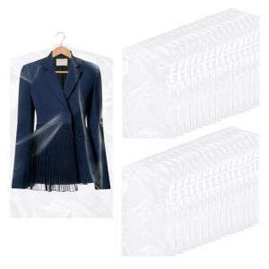 30 Pi&egrave;ces 60 x 120 cm Jetables Housse Vetements &agrave; Suspendre Transparente Anti Mite Imperm&eacute;able, Housse de Vetement Sac Plastique Transparent, Housse de Rangement pour Robe,Chemise,Manteau,Costume (YYBYEU, neuf)