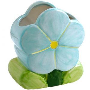 Busnos Bleu Pot &agrave; Crayons Pot a Crayon Organisateur De Bureau Porte Stylo Bureau Porte Crayon Bureau Rangement Pinceaux Maquillage Accessoire Floral Bureau D&eacute;coration De Bureau Pour Femme (ChenSha FR, neuf)