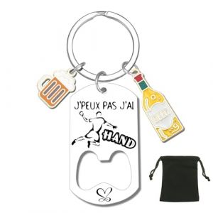 LUODAN Cadeau Porte-clés - Spécial Passionnés- J'peux pas, J'ai - pour Basket Chasseur Football Golfeur Motard Pêcheur Cycliste Rugby Cadeau - idée cadeau drôl - création (j'ai hand) (hangzhoujiaranzhuangshicailiaoyouxiangongsi, neuf)