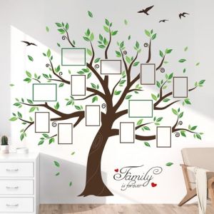 decalmile Stickers Muraux Arbre Cadre de Photo Grand Animaux Autocollant Mural Arbre de Vie Décoration Murale Chambre Enfants Salon (DecalMile Direct, neuf)
