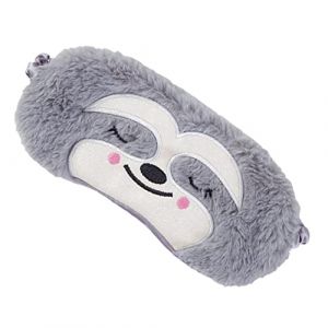 CALLARON Masque oculaire de singe gris masque de sommeil Masque des yeux filles pour enfants couvre-yeux pratique couverture des yeux sommeil cache-oeil domestique coton satiné en peluche (Raindrops On Roof, neuf)