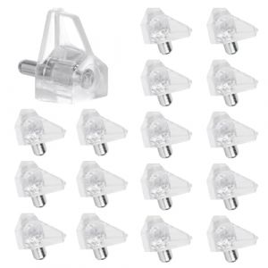 ZEPIQOR Lot de 50 supports d'&eacute;tag&egrave;re, taquet etagere, taquets pour &eacute;tag&egrave;res, support etagere, supports d'&eacute;tag&egrave;re en plastique transparent de 5 mm pour meubles, &eacute;tag&egrave;res, armoires, bois et verre (CHECK APIR LTD, neuf)