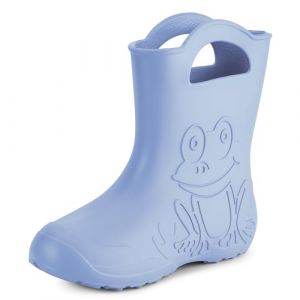 Ladeheid bottes de pluie femme ultra l&eacute;g&egrave;res en EVA imperm&eacute;ables semelle antid&eacute;rapante poign&eacute;es faciles motif grenouille LA-CA-09 (Bleu Clair, 38/39 EU) (Hisert, neuf)