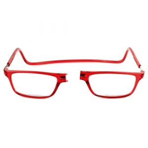 NEW VISION Lunettes, Lunettes Loupe, Lunettes De Lecture Magn&eacute;tique, Longueur R&eacute;Glable Lunette De Lecture Homme Femme, NV2904 (Rouge, 1.5, diopters) (New Vision Milano, neuf)