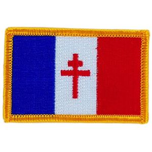 Akachafactory Patch &eacute;cusson brod&eacute; Drapeau France Libre de Gaulle thermocollant Insigne Blason (Akachafactory, neuf)