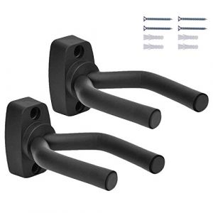Lot de 2 supports muraux pour guitare + &eacute;cole de guitare &ndash; support guitare mural pour guitare western acoustique, guitare de concert, guitare &eacute;lectrique, banjo et ukul&eacute;l&eacute; (MORIATY, neuf)