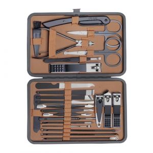 Trousse de Manucure pour Ongles | Coupe Ongles 24 En 1 Avec Accessoires | Kit de Voyage pour Manucure - Pour Soins Personnels Voyage Et Maison Et Pedicure (naxianjie, neuf)