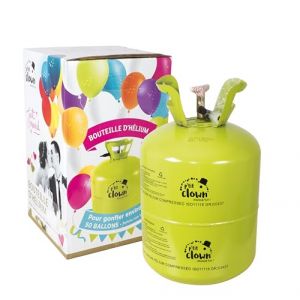 P'tit Clown - 42850 - Bouteille Hélium Jetable pour Ballons - Facile à Utiliser - Parfaite pour Décoration Fêtes, Anniversaire, Mariage, Baptême, Bal, Noël, Nouvel An - Pour 50 BALLONS (non inclus) (Ponera, neuf)