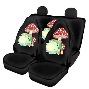 Belidome Lot de 4 housses de siège de voiture en forme de grenouille rouge champignon (belidomeEUR, neuf)