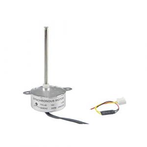 CHANCS TYC40 Motoréducteur synchrone DC 12V 5RPM CW/CCW Longueur de l'arbre à vis intérieure 7.4cm pour la décoration d'arbre de Noël (CHANCS MOTOR, neuf)