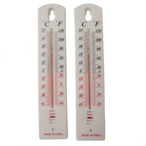 Lot de 2 thermomètres muraux à double fonction pour intérieur et extérieur, précision fiable, design léger (popmall-eu, neuf)