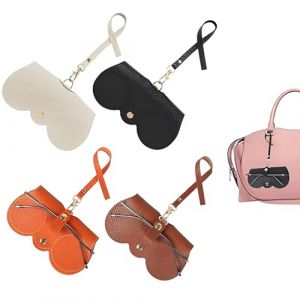 JYNXOR 4 Pi&egrave;ces &Eacute;tui &agrave; Lunettes Portable, Etui Lunettes Souple Sac &agrave; Lunettes de Soleil en Cuir Souple Pochette &agrave; Lunettes Sac Organisateur De Lunettes Etui Lunettes De Soleil Rangement de Lunettes (SHOPSCAPE INK, neuf)