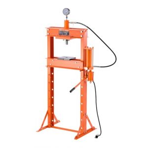 VEVOR Presse d'Atelier 20 T, Presse Hydraulique et Pneumatique à Cadre en H, avec Plaque de Pressage et Support Triangulaire, Réglable, Autoportant, Adaptée au Pliage, au Redressage, Emboutissage (New Clear VEVOR, neuf)