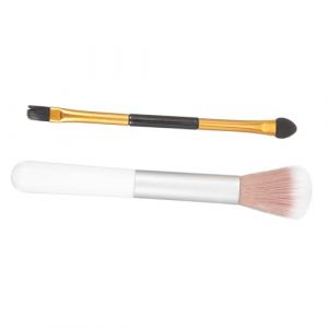 ERINGOGO 2 pi&egrave;ces Pinceaux Maquillage Yeux Double T&ecirc;te Brosse Paupi&egrave;res Ergonomique et Outil Cosm&eacute;tique pour Fondu et Application Pr&eacute;cise (Jehmal, neuf)