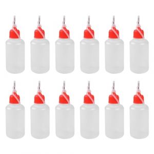 Qhpnunhq Kit de Bouteilles de Colle à Embout D'Aiguille 12 Pcs 30 Ml pour Petits Projets de Collage, Artisanat DIY de Quilling sur Papier (Juekalv, neuf)