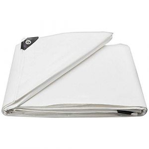 Valink Bâche blanche en polyéthylène imperméable à la pluie, à la poussière et à la poussière, bâche en polyéthylène robuste, bâche imperméable, auvents, tente renforcée pour bateau, voiture, 2 x 3 m (TWQQUK, neuf)