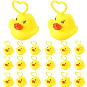 Jeu De PêChe Aux Canards – Lot de 20 Canards Flottants en Caoutchouc Souple, 5.5×5×6.5cm, Jouets De Bain Sensoriels Qui Favorisent Le DéVeloppement Sensoriel, pour Baignoire Ou Piscine. (20 PCS) (Jizhikeji, neuf)