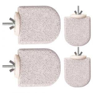 Perchoir pour Cage Oiseau | 4 Pi&egrave;ces Perchoir Pierre Volcanique Givr&eacute; Branches | B&acirc;ton &Agrave; Ronger pour Perroquet Exercice Griffe Aff&ucirc;tage | Perruche Calopsitte Et Ins&eacute;parable (Renchey, neuf)