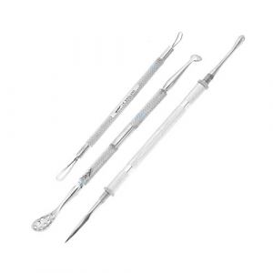 Soin de Peau Outils Point Noir Points Blancs Boutons D'Acné Comédon Solvant Extracteur 3-SET (YNR Instruments Ltd, neuf)