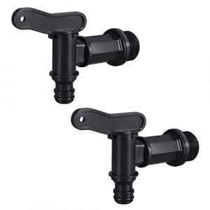 Shunfaji Robinet Cuve 1000l Plastique 3/4'' pour Recuperateur Eau de Pluie, Adaptateur de Boîte de Rangement d'eau IBC avec Joint Contre-Ecrou et Raccord de Robinet (2 Pcs) (Shunfaji Store, neuf)