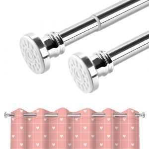 BreeRainz Tringle Rideau sans Percage (65-157Cm) Acier Inox Barre de Douche Extensible Tringle de Douche Tringle Penderie Barre Telescopique Pour Salle de Bain Placard Armoire Cuisine Porte Balcon (BreeRainz, neuf)