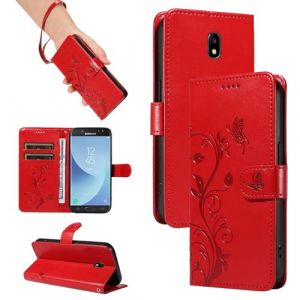 HUANGTAOLI Coque pour Samsung Galaxy J5 2017, Housse à Rabat en Cuir, Béquille et 2 Porte-Carte, Flexible et Pliable, Légère et Antidérapante, Protection à 360 degré et Absorbant de Choc (gogoindustry, neuf)