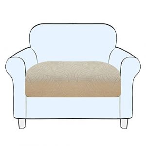 SHUOJIA Housse De Coussin De Canap&eacute;, Housse De Coussin Extensible, Housse Coussin D'assise Antid&eacute;rapant, Housse De Protection pour Meubles Seat for Pets & Kids (Cream Color,Large-1-Seater) (SHUOJIA, neuf)