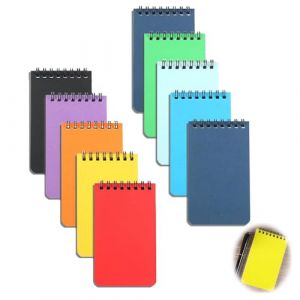 10 PCS Petit Carnet de Notes de Poche, 7.6x12.6 cm Color&eacute; Bloc Note A7 25 Mini Carnets &agrave; Spirale Feuilles Blocs M&eacute;mo Lign&eacute; Note pour Fournitures Scolaires M&eacute;mos en D&eacute;placement L'&eacute;cole Les Voyages (Moxuzhukeji, neuf)