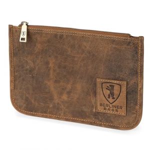 Berliner Bags Theo M Pochette Documents en Cuir V&eacute;ritable avec Fermeture &Eacute;clair, Organiseur de Voyage et Porte-Passeport &Eacute;l&eacute;gant et Durable pour Homme et Femme &ndash; Marron (Berliner Bags, neuf)