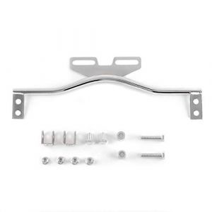 Support de moto universel Support pour indicateur ou feu antibrouillard adapté compatibles avec Honda Suzuki Yamaha Kawasaki (Chrome) (GT-light, neuf)