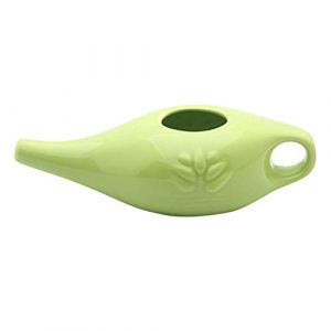 Rosixehird Pot Neti en Céramiquecéramique Neti Pot Kit De Lavage De Nez Pot De Bec Confortable pour Allergie À La Rhinite Sinusale (Beaviety, neuf)