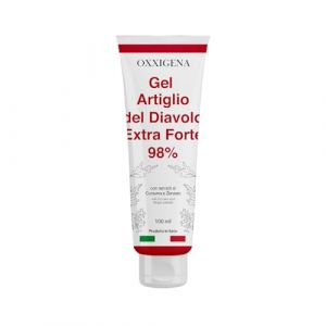 Oxxigena - Gel de griffe du diable extra fort 98%, Apaisant et balsamique, avec ajout d'huile essentielle de curcuma et de gingembre, absorption rapide, Made in italy, 100 ml (Venus S.r.l., neuf)