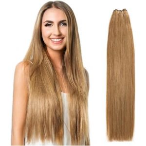 Extensions de cheveux humains raides, tissage en lot, rapport hauteur/largeur 14-28, 100 g/pièce, extensions de cheveux (taille : 3 pièces/lot, couleur : #613_22 pouces) - 3 pièces/lot - 27_17 pouces (yichangshikaiyisishangmaoyouxiangongsi, neuf)