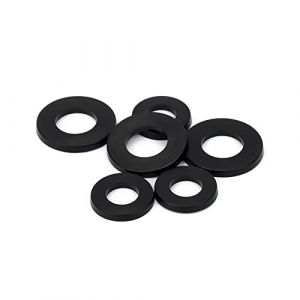 CONPHERON Rondelle Nylon Entretoise Plastique Rondelle Plate Noir, M8×40×2.0 mm,10 pcs (DROFOSREW, neuf)