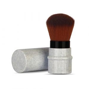 LOCADENCE Pinceau Fond Teint, Pinceau Maquillage Court Marbré pour Blush et Poudre avec Manche Extensible, Pinceau Maquillage Kabuki Rétractable pour Fond Teint en Poudre (Blue) (Jiahengmaoyi, neuf)