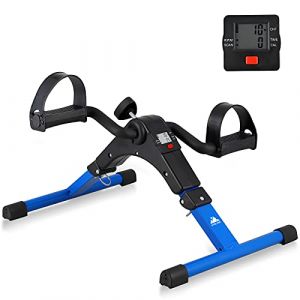 EVOLAND P&eacute;dalier d'Appartement, Mini V&eacute;lo d'Appartement Pliable R&eacute;sistance R&eacute;glable Ecran LCD Appareil Fitness pour Entra&icirc;ner Les Jambes Bras Pratique L&eacute;ger Facile &agrave; Ranger (Trende-Life, neuf)