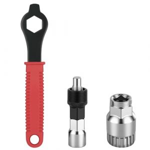 HOTUT Extracteur de Manivelle de P&eacute;dalier de V&eacute;lo, Demonte Extracteur Pedalier, Outil R&eacute;paration de V&eacute;lo D&eacute;monte P&eacute;dalier VTT avec Cl&eacute;, Trousse de R&eacute;paration pour Enlever La Manivelle de V&eacute;lo (ZHDAYA, neuf)