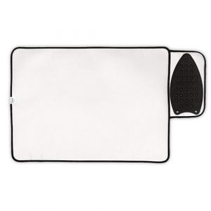 Encasa XO - Tapis de Repassage - Argent métallique (Grand 70x50 cm) avec Rembourrage en Mousse de 5 mm et Repose-Fer en Silicone pour Le Repassage à la Vapeur sur la Table ou Le lit (Encasa Home, neuf)