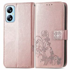 RankOne Coque en Cuir pour Smartphone, Compatible with Blackview A52 (6.5" inches), &Eacute;tui Portefeuille avec 3 Emplacements pour Cartes 1 Poche &agrave; Monnaie - Or Rose (Rankone, neuf)