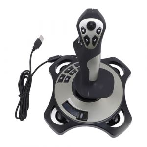 POENVFPO Contr&ocirc;leur de Joystick de Simulateur de Vol, cl&eacute; de Vol Filaire USB avec Vibration et Acc&eacute;l&eacute;rateur pour 7 8 10 11, Boutons Multifonctions pour un Contr&ocirc;le Pr&eacute;cis, Compatible avec Ace Air (Xntaisike, neuf)