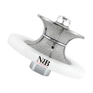 NBB Roue profilée diamantée avec guide et couverture plus grande fraises de chanfreins en diamant foret toupie pour profiler carreaux porcelaine céramique granit marbre pierre (Full-Bullnose V30) (EASTAR SUPER HARD TOOLS S.L., neuf)